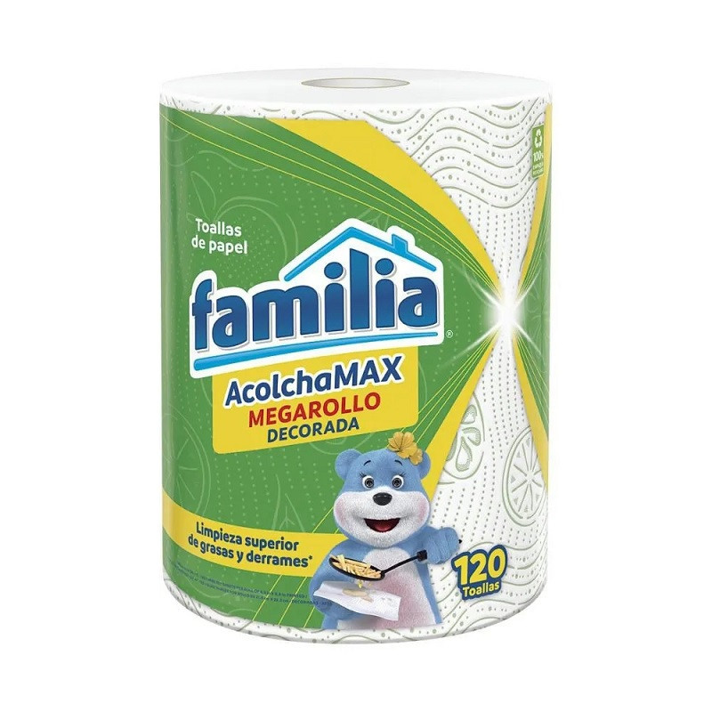 Toalla Familia AcolchaMax Triple Hoja Megarrollo Absorbente 120 hojas