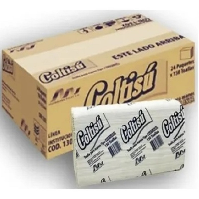 Toalla Z 24 paquetes x 150 toallas (blanca)