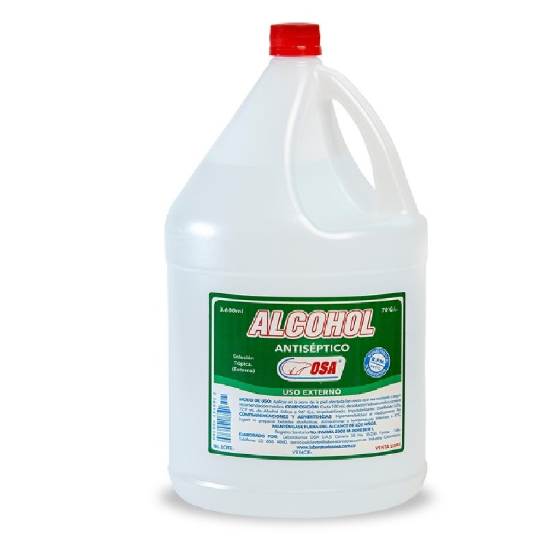 Alcohol antiséptico 3600 ml