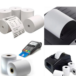 Rollo registradora térmico 80 mm x 60 mts 55 gr x 6 unidades