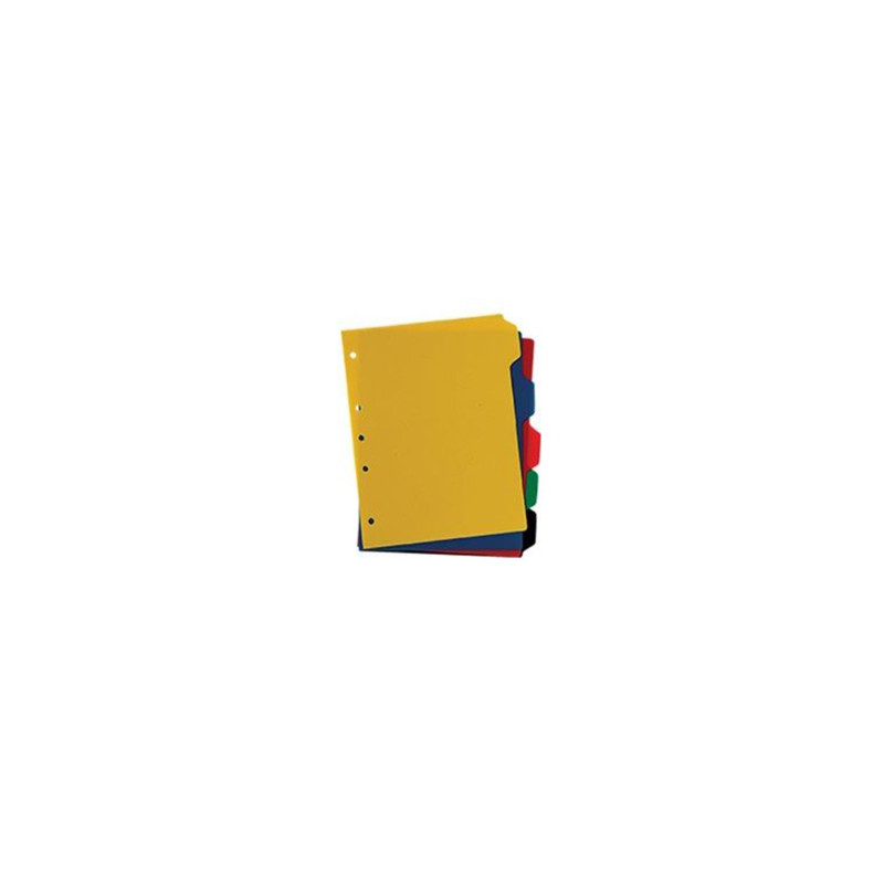 Separador Plástico colores Paq x 5 unidades carta